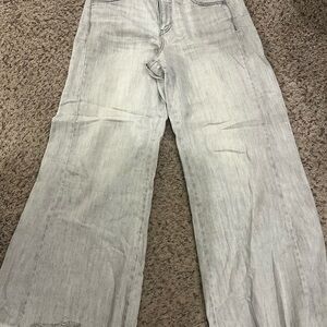 Pilcro Light Gray Flare Jeans